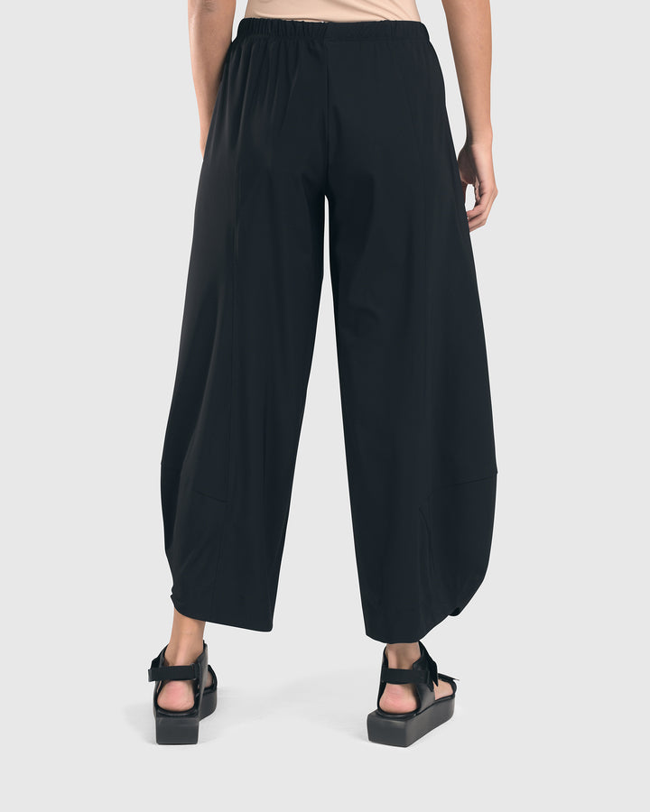 Safari Mini-Rib Punto Pants, Black