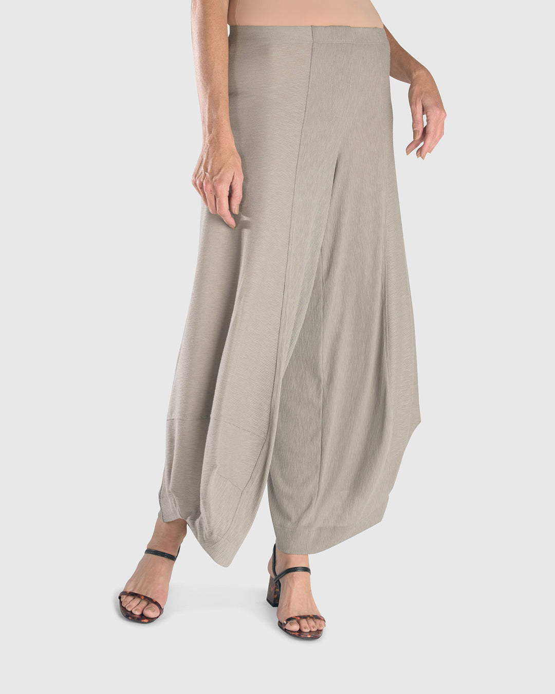 Safari Mini-Rib Punto Pants, Grey