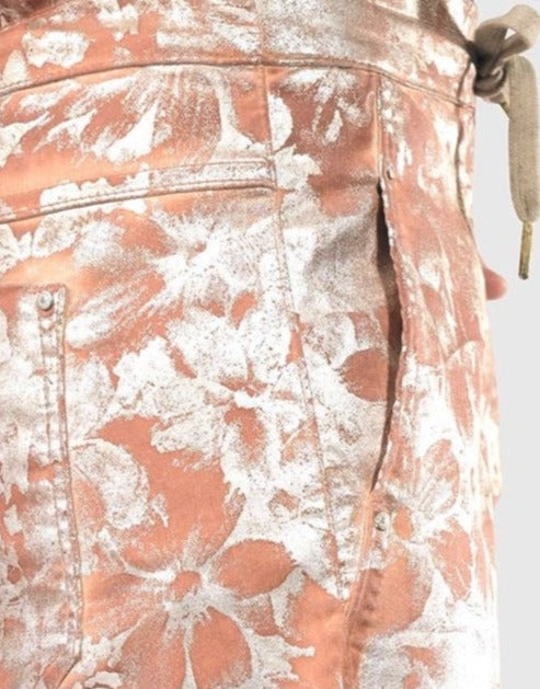 Floral Iconic Stretch Jeans, Rust