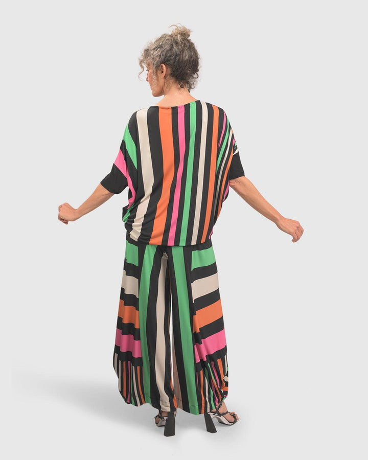Drapey Dolman Top, Rainbow - Alembika Designer Women's Clothing