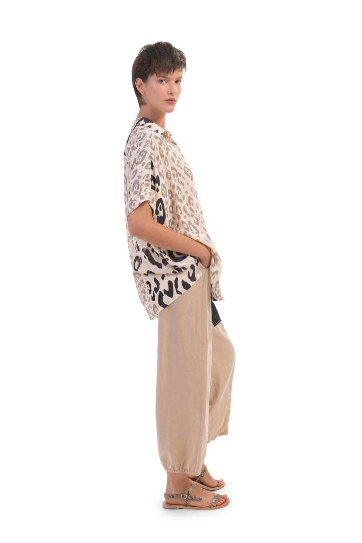 Cheetah Blouse - Alembika Designer Women's Clothing