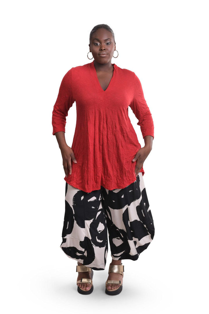 Art Print Punto Pants, Creme - Alembika Designer Women's Clothing