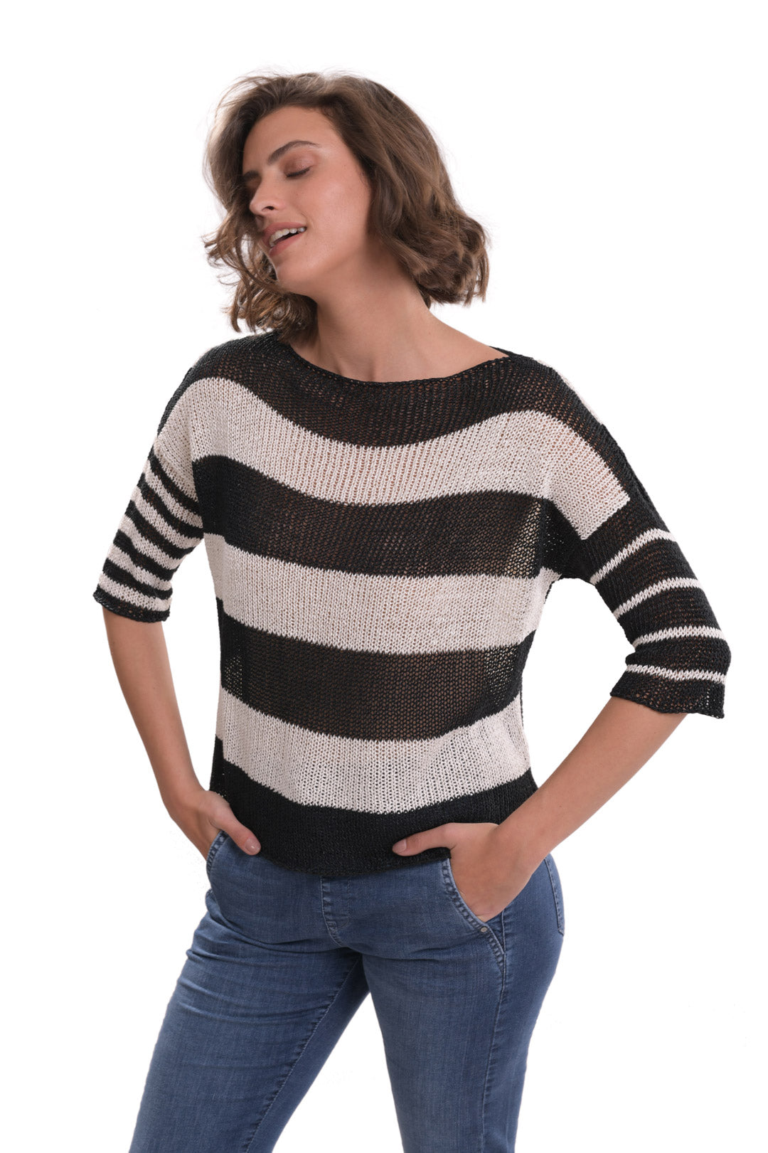 Luxe Reversible Sweater, Cream