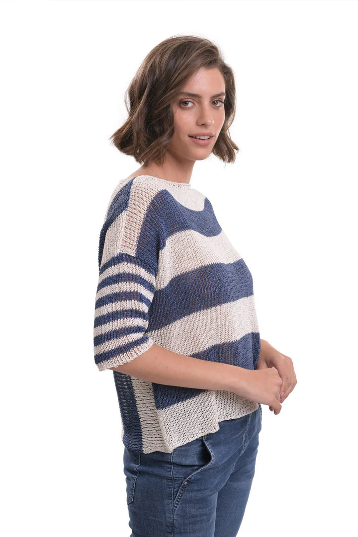 Luxe Reversible Sweater, Navy