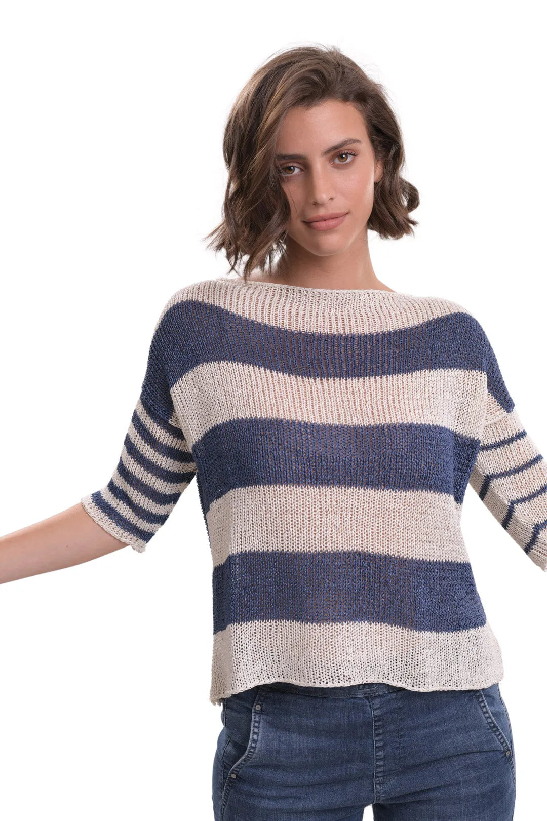 Luxe Reversible Sweater, Navy