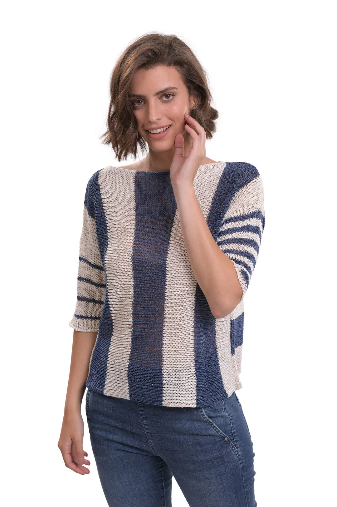 Luxe Reversible Sweater, Navy