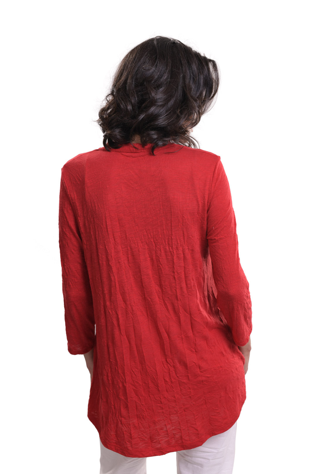 Perfect Crinkle Top, Red