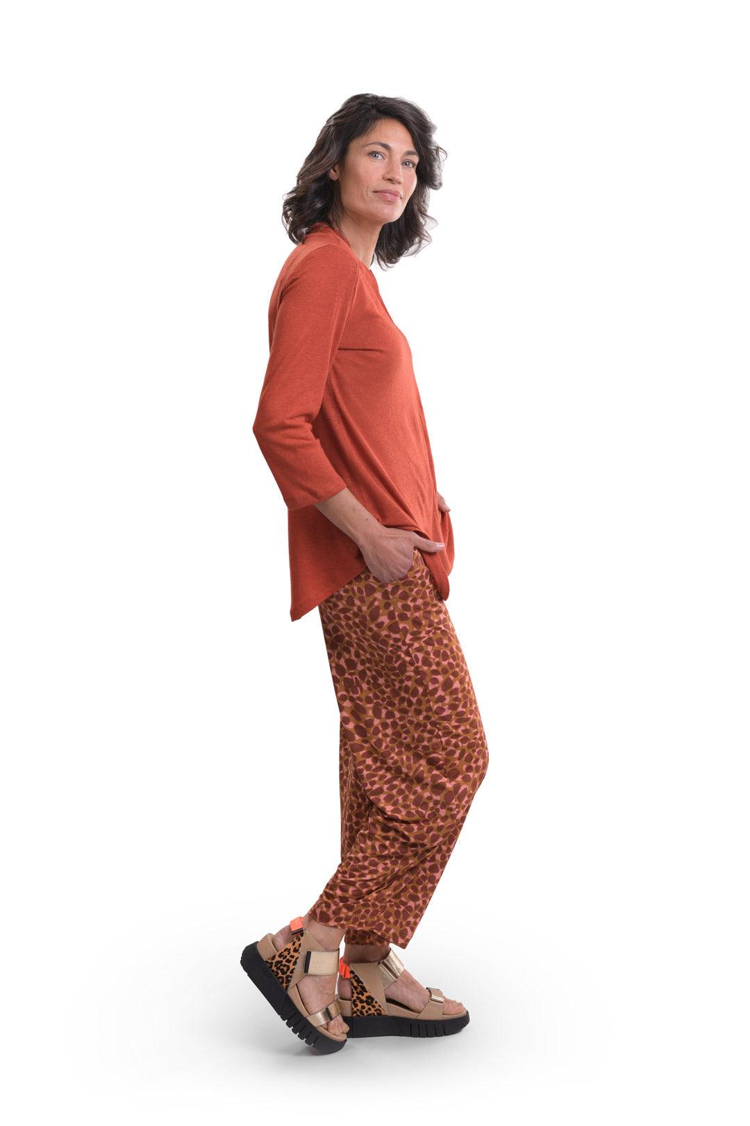 Confetti Flow Pants, Orange - Alembika Designer Women's Clothing