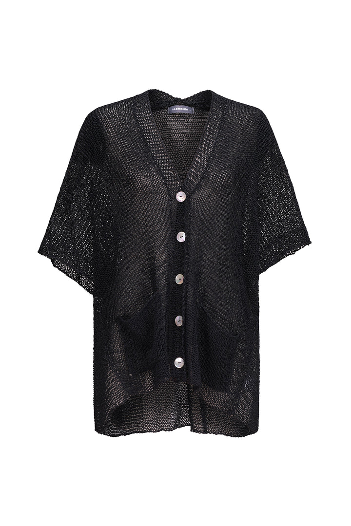 Luxe Cardigan Sweater, Black