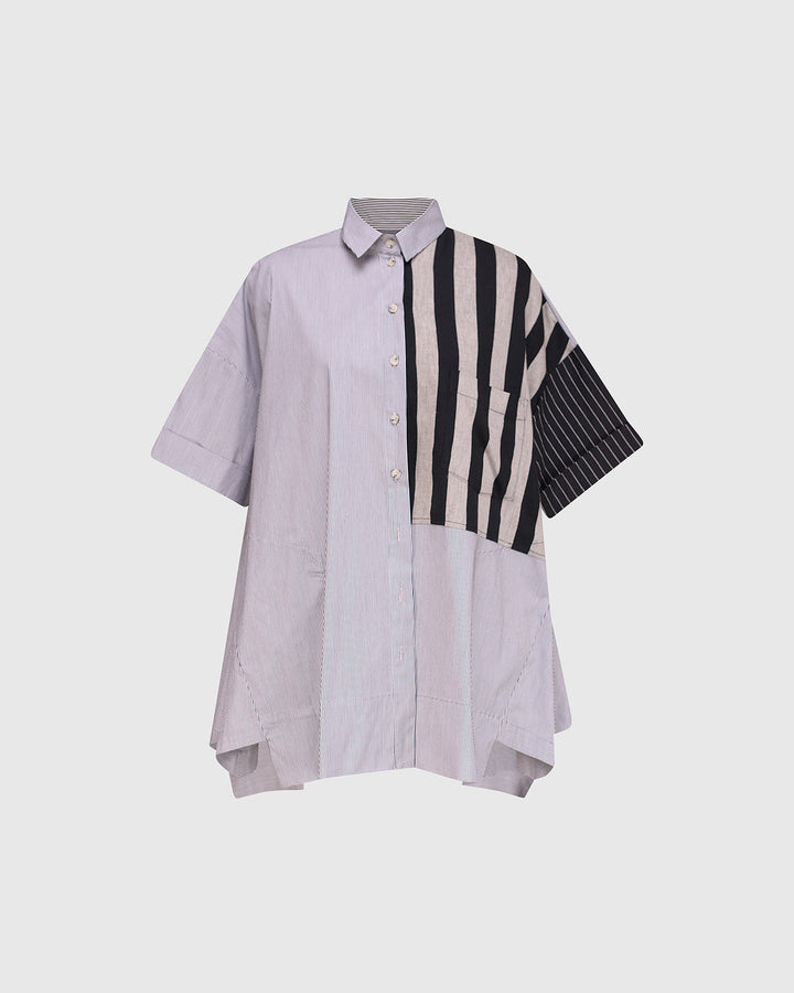 Tao Trapeze Button-Down Shirt, Bars
