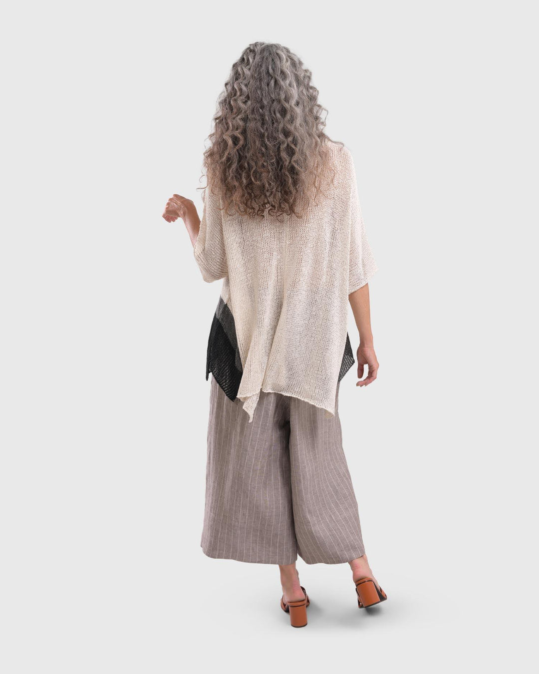 Arc Tunic Sweater, White - Alembika Designer Women's Clothing