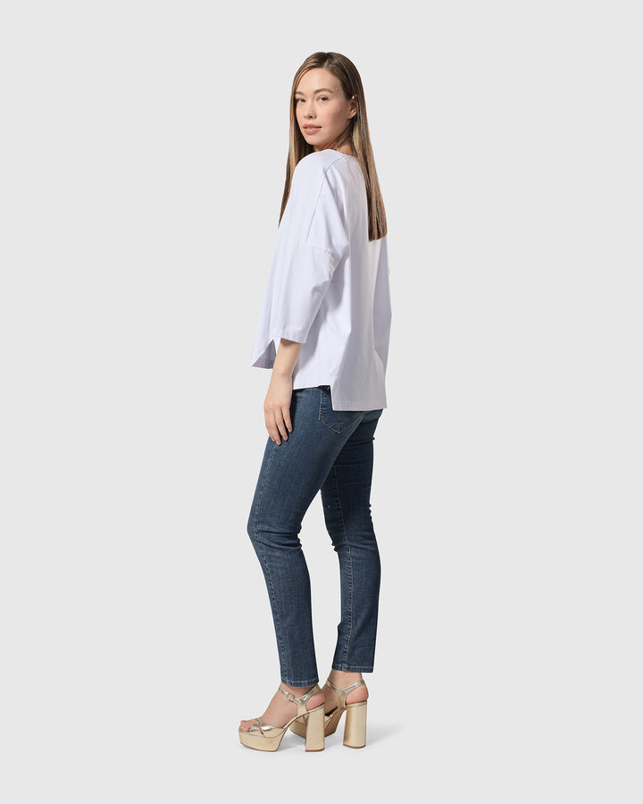 Hip To Be Square Top, White