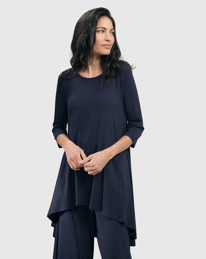Essential Swing Tunic Top, Navy