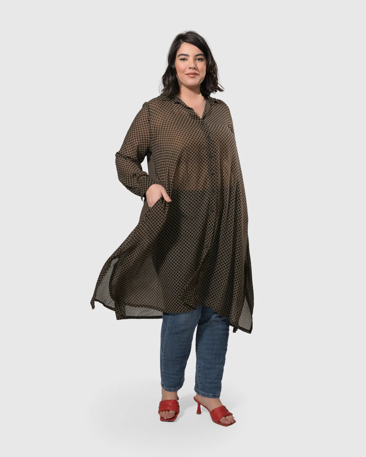 Big Island Chiffon Tunic, Chain