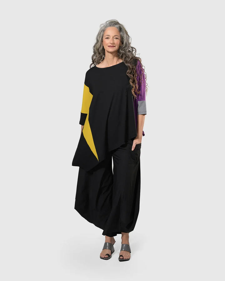 Tekbika Angie Asymmetry Top, Multi Yellow