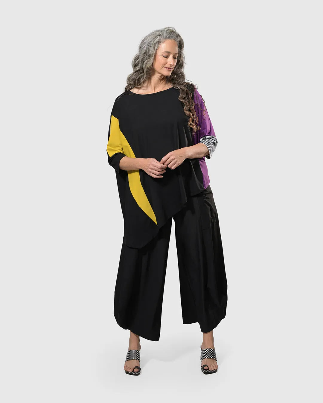 Tekbika Angie Asymmetry Top, Multi Yellow