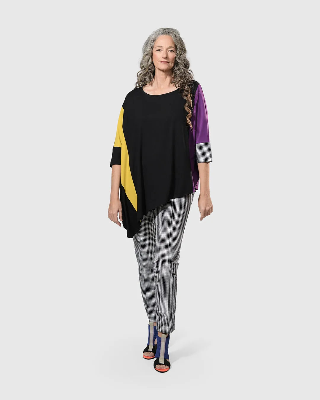Tekbika Angie Asymmetry Top, Multi Yellow