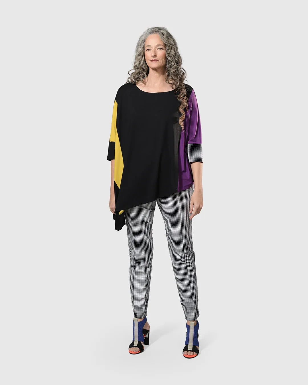 Tekbika Angie Asymmetry Top, Multi Yellow