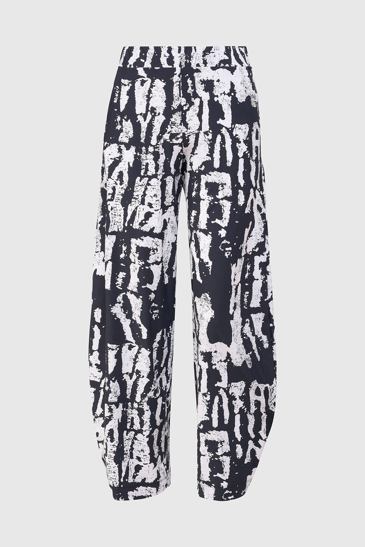 stylish tekbika graffiti flow pants in black/white color
