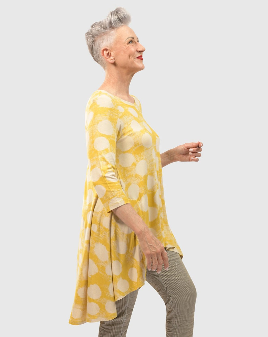 Perfect Swing Tunic Top, Canary Clouds