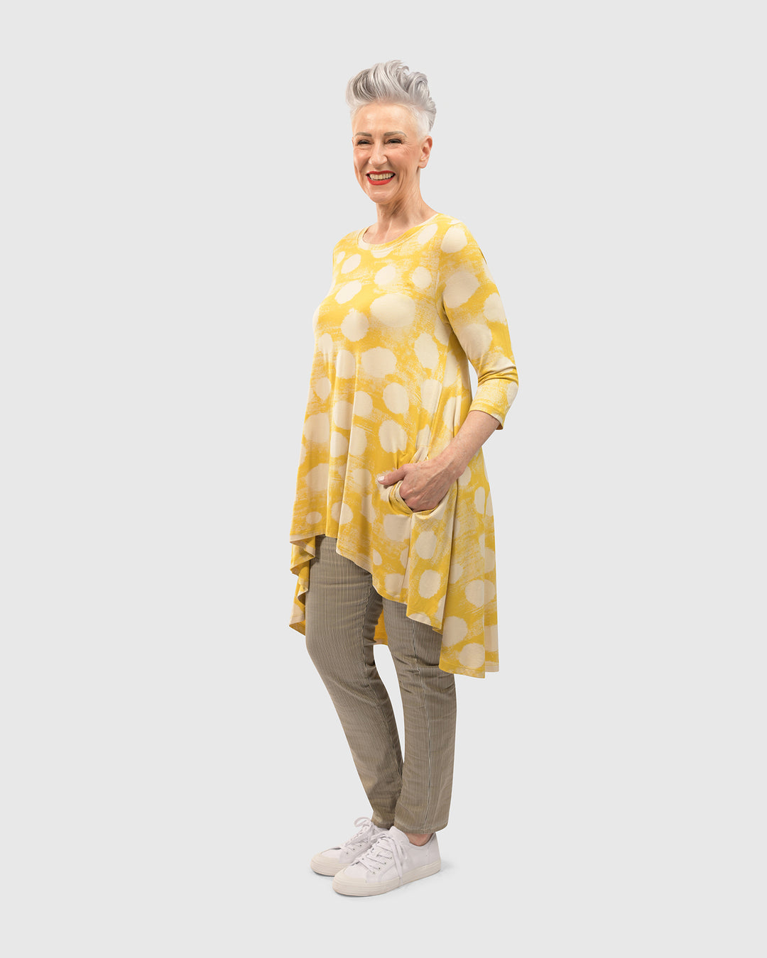 Perfect Swing Tunic Top, Canary Clouds