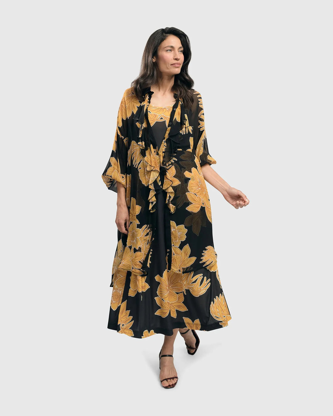 Molokai Sleeveless Swing Maxi Dress, Gold Alembika U.S. Molokai Sleeveless Swing Maxi Dress, Gold Alembika U.S.