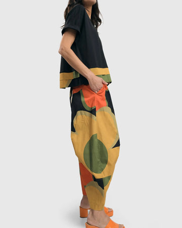 Clea Cutaway Boxy Top, Floral
