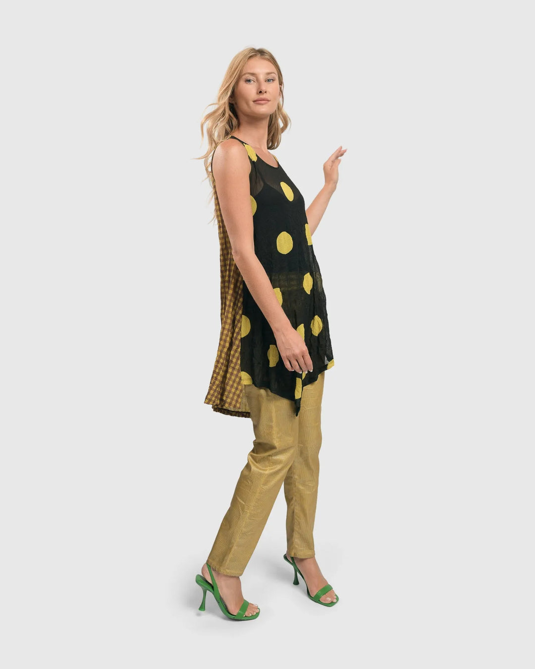 Taylor Dot Soft Tulle Sleeveless Tunic, Mix