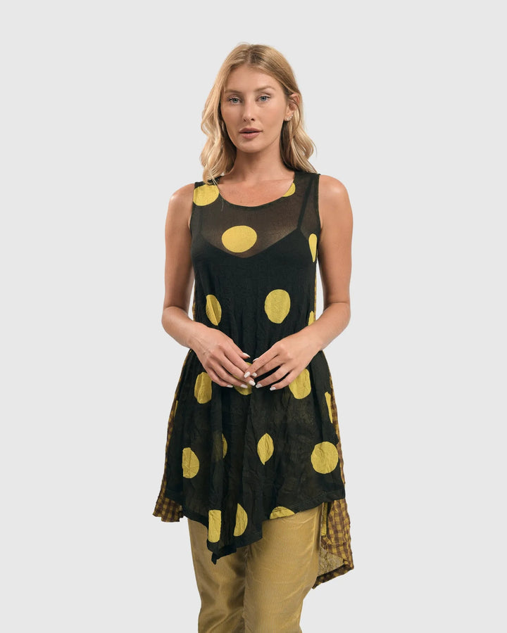 Taylor Dot Soft Tulle Sleeveless Tunic, Mix