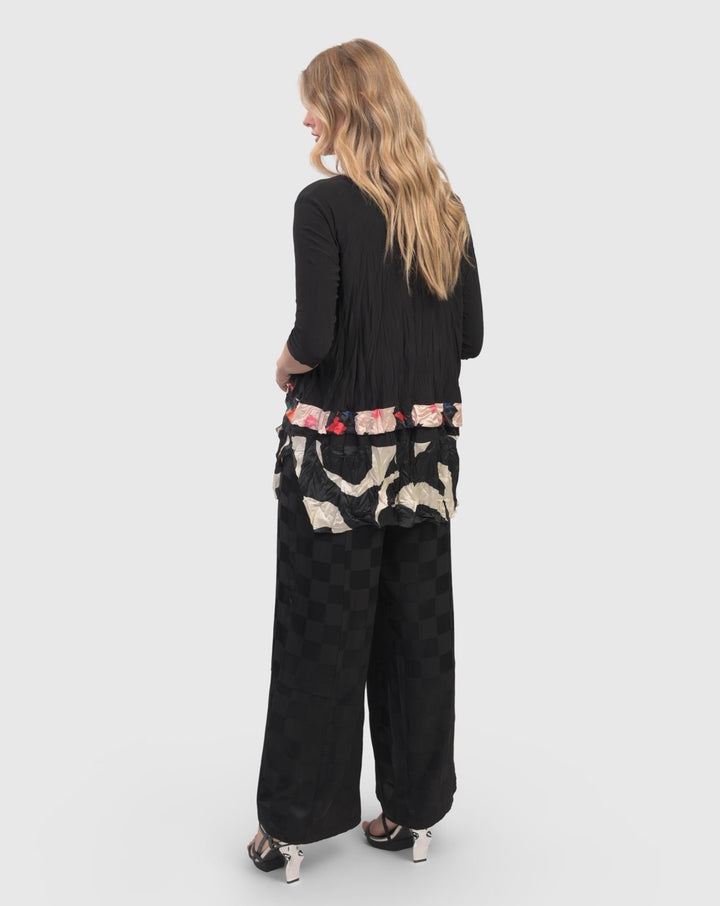 Luxe Satin Trousers, Check