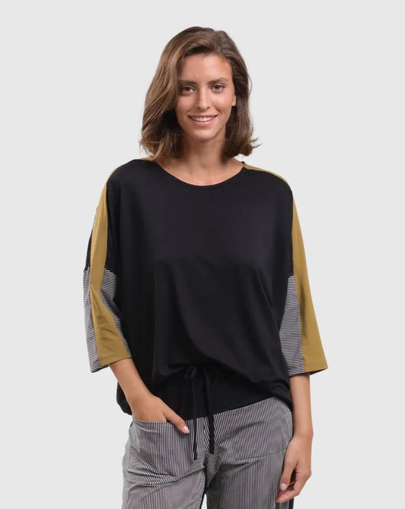 Tekbika Dolman Top, Mustard