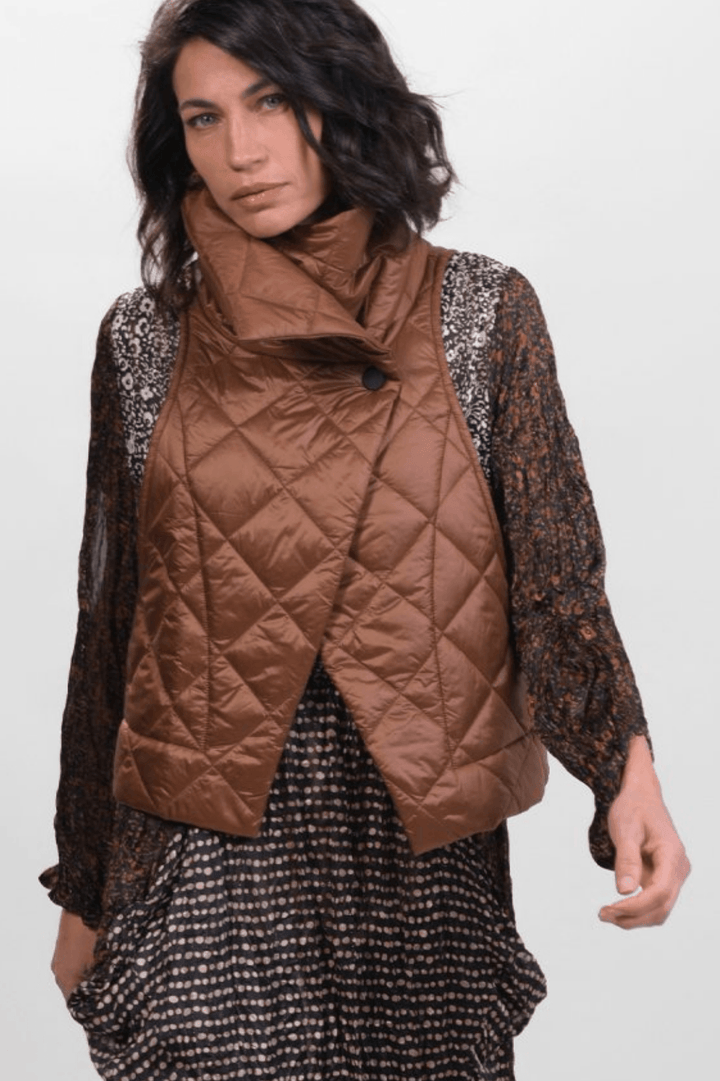 Ether Fina Vest, Camel - Alembika Designer Women's Clothing