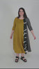 Exquisite Yellow Crinkle Swing Dress for older women
