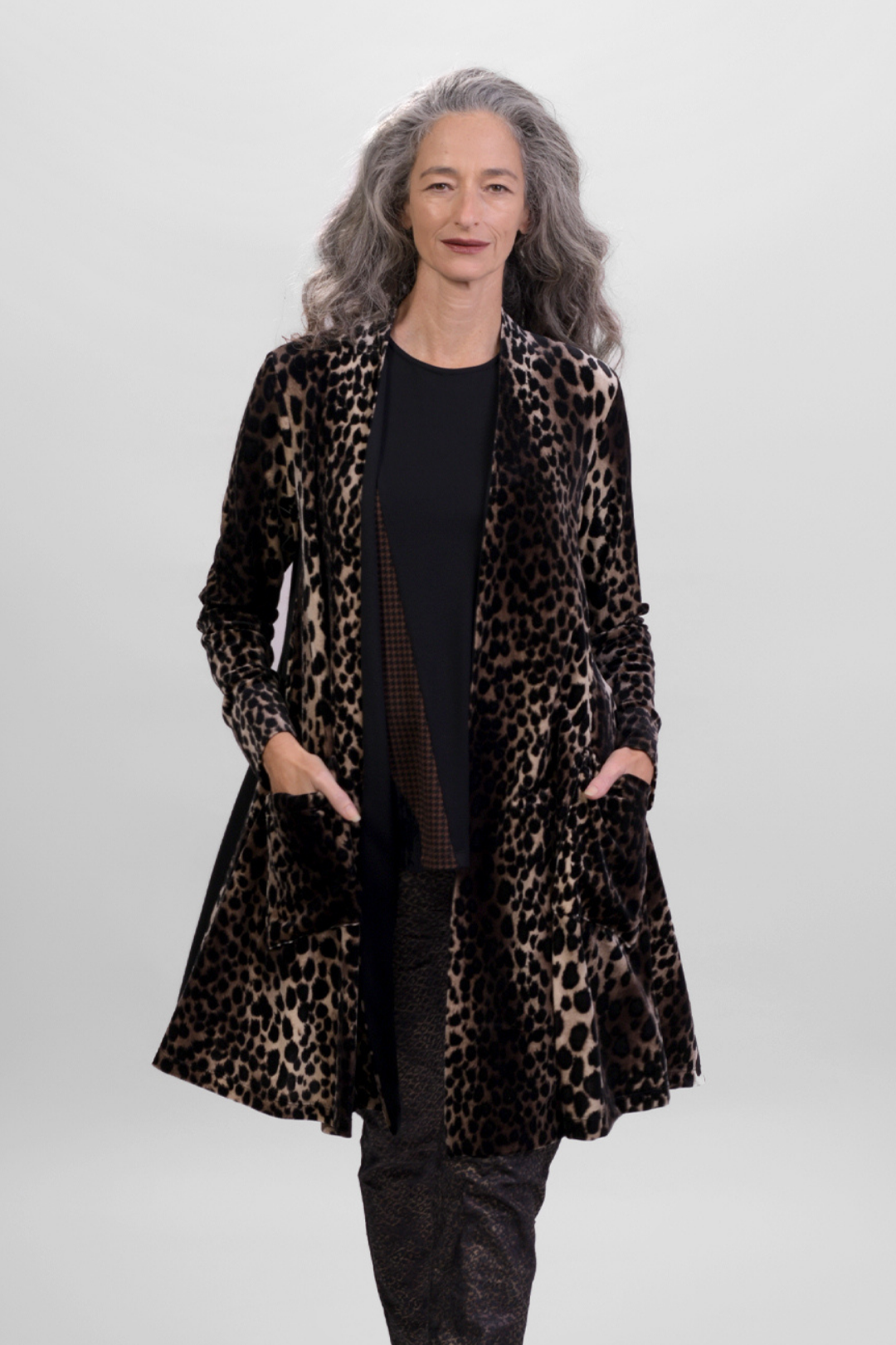 Nala Velvet Jacket, Leopard
