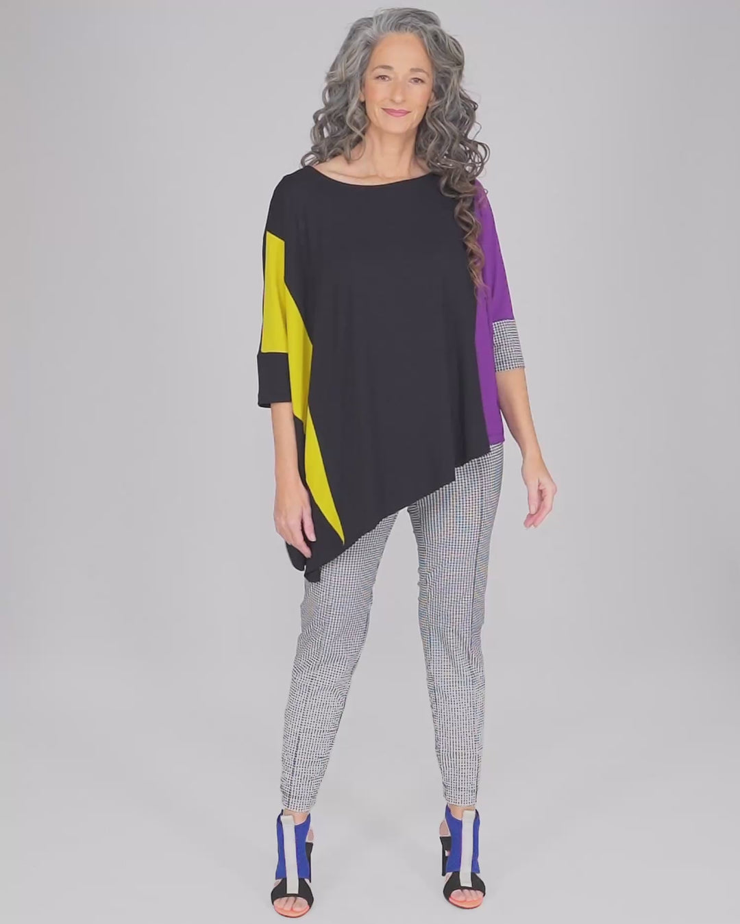 Tekbika Angie Asymmetry Top, Multi Yellow