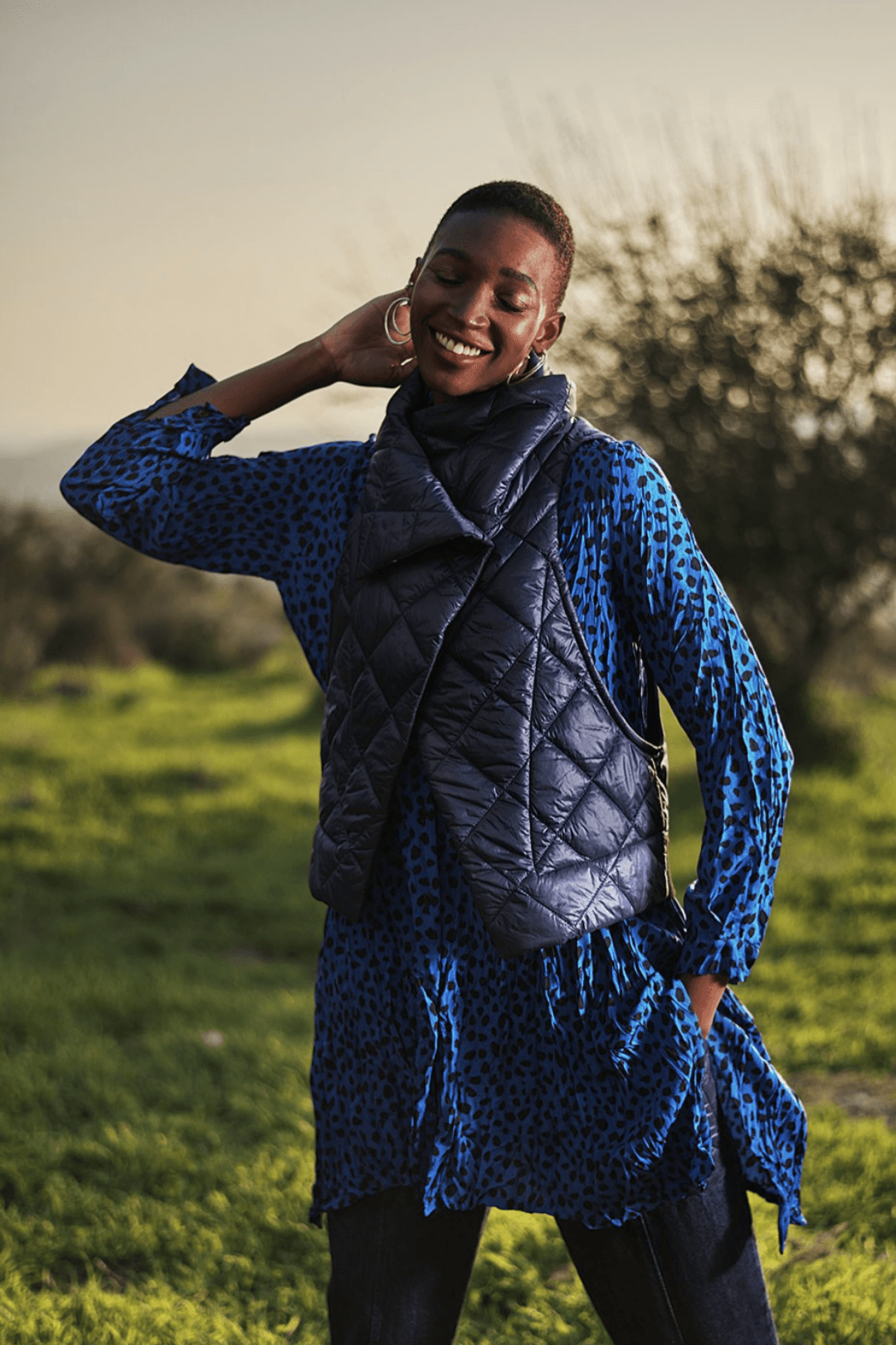 Ether Fina Vest, Royal - Alembika Designer Women's Clothing