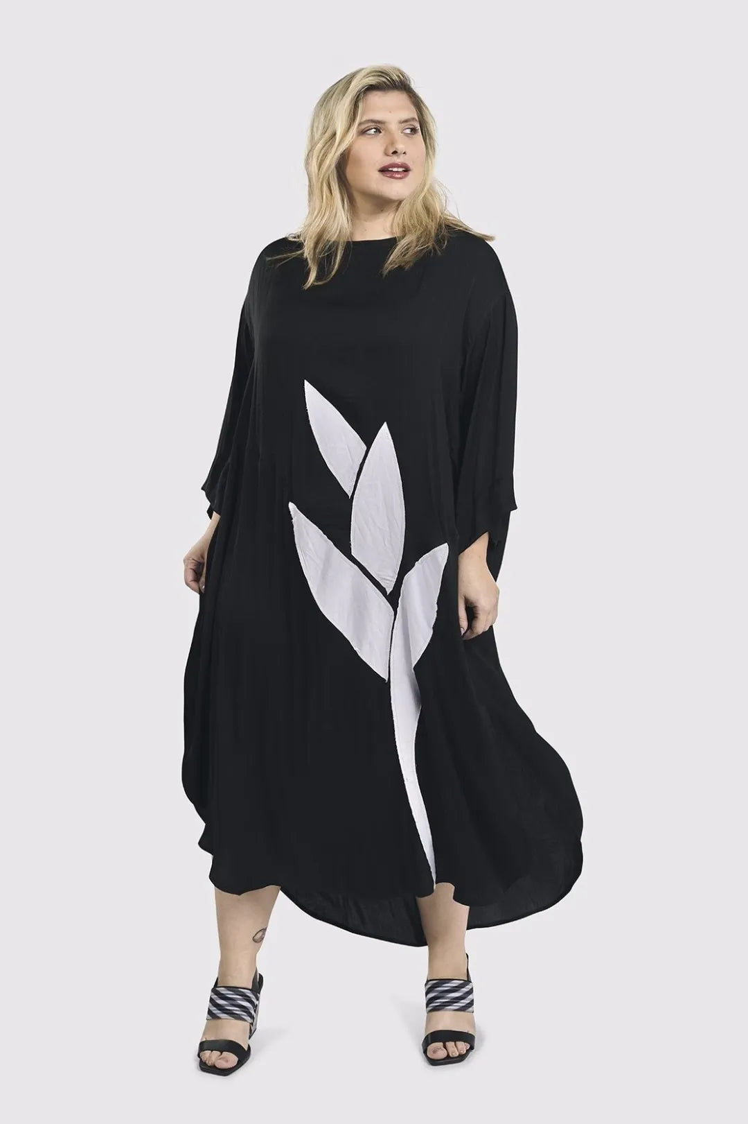 Lotus Caftan Dress, Black Alembika U.S. Lotus Caftan Dress, Black Alembika U.S.