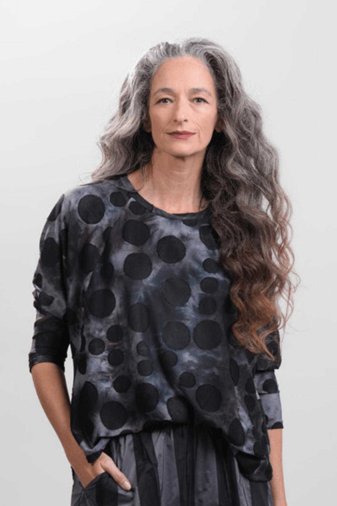 Echo Raglan Top, Smoke - Alembika Designer Women's Clothing