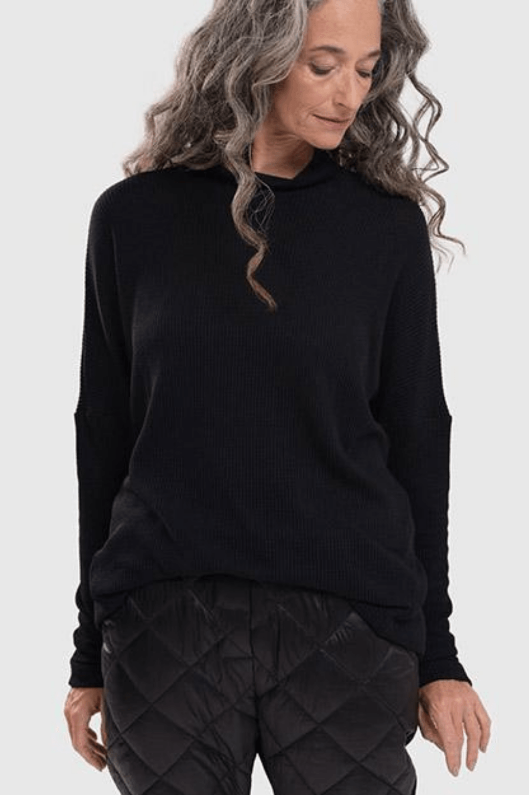 Essential Mockneck Top, Black - Alembika Designer Women's Clothing